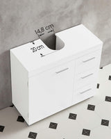 Waschbeckenunterschrank mit Schubladen wolkenweiss von Songmics