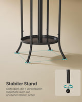 Garderobenständer mit Regenschirmhalter tintenschwarz