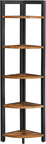 Eckregal mit 5 Ablagen Vintagbraun