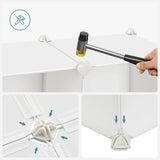 Regalsystem Kunststoff Steckregal Mehrzweck Weiss