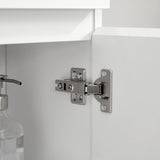 Badezimmerschrank mit Schublade verstellbar Weiss