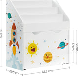 Spielzeugregal Kinderzimmer mit Spielzeugkiste Weiss von Songmics