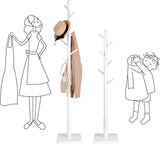 Garderobenständer Massivholz Baumform Wolkenweiss