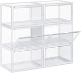 Schuhboxen Stapelbare Organizer Kunststoff Transparent