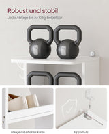 Schuhregal schmal mit 7 Ebenen weiss von Songmics