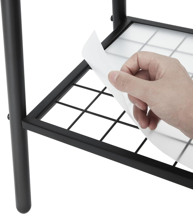 Kleiderständer mit Regal Stahl Mattschwarz