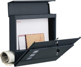 Briefkasten XXL mit Zeitungsfach abschliessbar Anthrazit