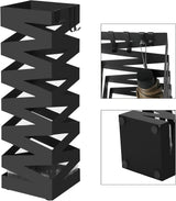 Regenschirmständer Metall quadratisch schwarz von Songmics