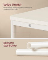 Beistelltisch mit Ladefunktion, cremeweiss