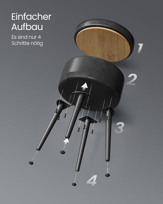 Sitzhocker mit Stauraum, tintenschwarz von Songmics