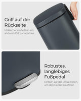 Mülleimer Küche 30L Softclose grüngrau