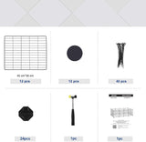 Freilauf Kleintiergehege Metallgitter Kaninchen Schwarz