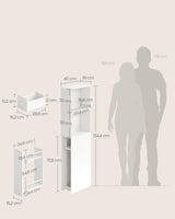 Badezimmerschrank Hochschrank freistehend klassikweiss