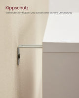 Bücherregal Stufenregal Ordnungssystem Wohnzimmer Wolkenweiss von Songmics