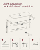 Wandgarderobe mit Ablage 65cm Vintagebraun-Schwarz von Songmics