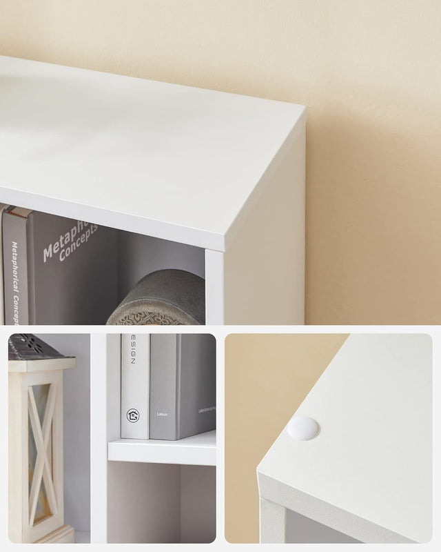 Bücherregal mit 5 Fächern Weiss