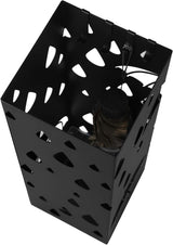 Regenschirmständer Metall quadratisch mit Haken Muster Regenschirme Schwarz von Songmics