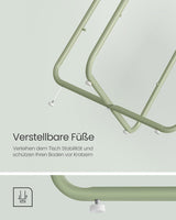 Beistelltisch mit Stauraum lorbeergrün-cremeweiss