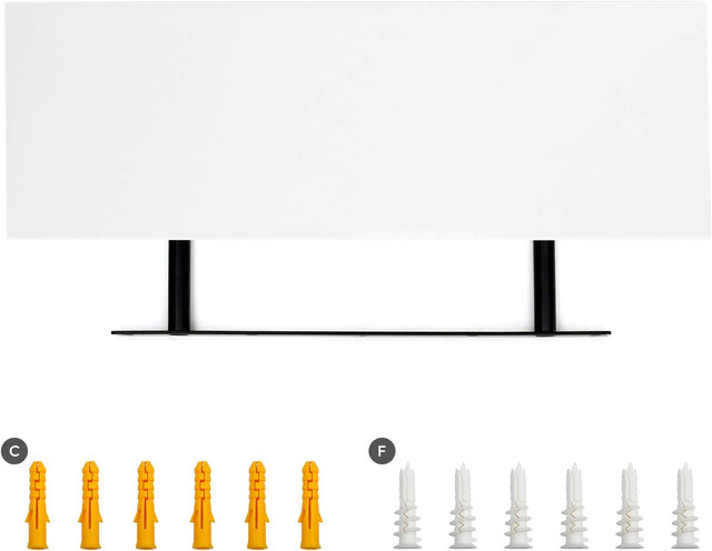 Wandregal MDF / Spanplatte Schweberegal Weiss 60cm von Songmics