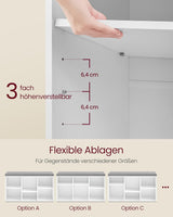 Schuhbank mit Aufbewahrung, wolkenweiss-Taubengrau von Songmics