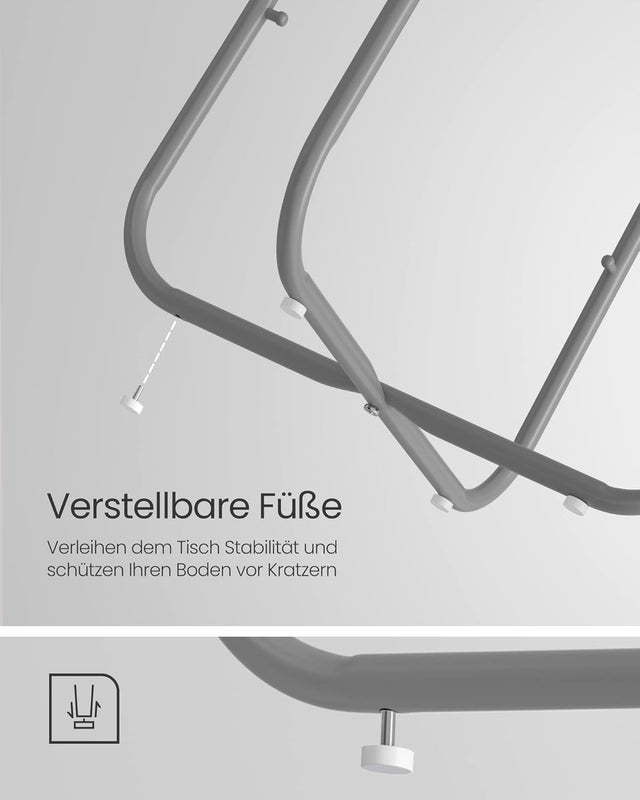 Beistelltisch rund mit Stauraum zementgrau