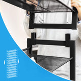 Schuhregal Stapelbar Verstellbar 12 Ebenen Schwarz