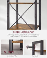 Regal Standregal mit 6 Ebenen Vintagebraun