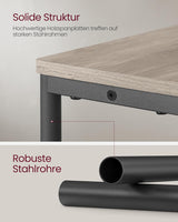 Beistelltisch mit Ladefunktion Greige-Schwarz