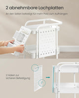 Rollwagen mit Metallgitterablagen wolkenweiss