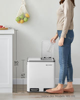 Mülleimer Küche Mülltrennsystem Softclose Wolkenweiss