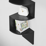 Eckregal Wandregal 5 Ebenen tintenschwarz