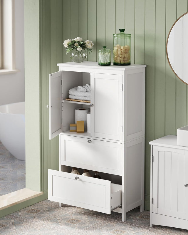 Badezimmerschrank mit Schubladen klassikweiss