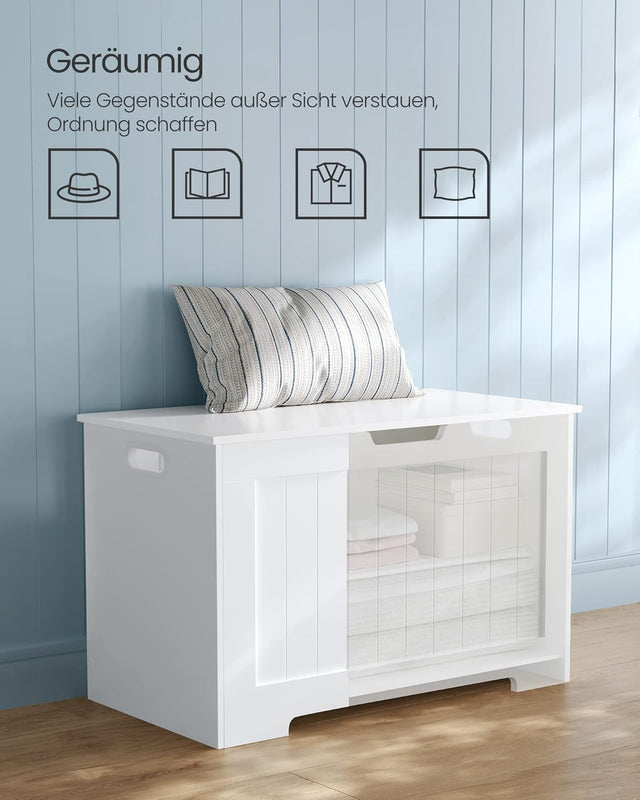 Schuhbank mit Stauraum Landhausstil Wolkenweiss von Songmics