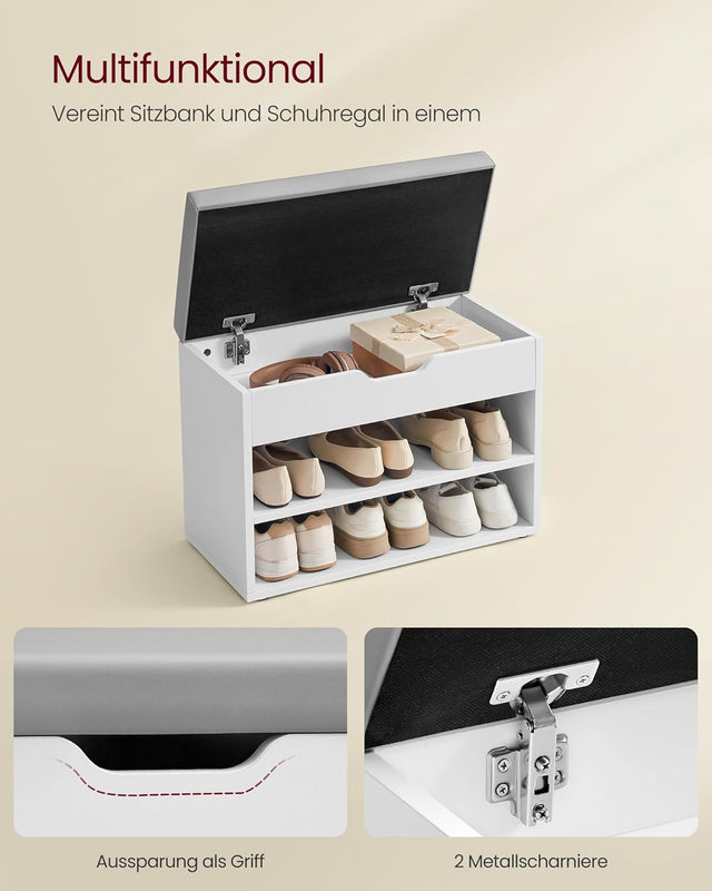 Schuhbank mit Kissen, wolkenweiss von Songmics