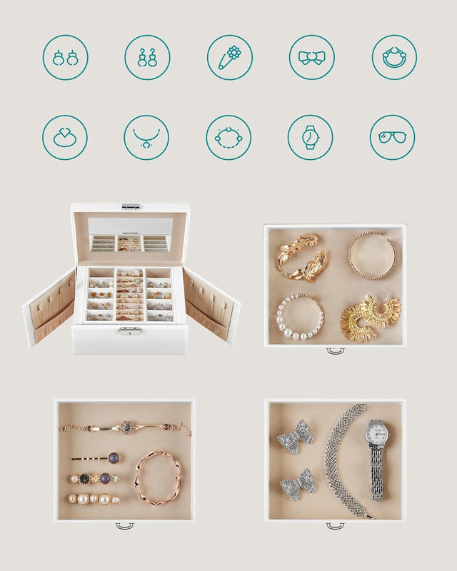 Schmuckkästchen mit Spiegel Schloss Wolkenweiss