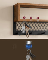 Garderobenleiste Schuhbank Set Rustikales Braun