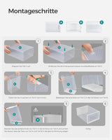 Schuhboxen Set stapelbar Kunststoff transparent-weiss von Songmics