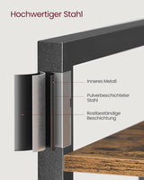 Regal mit 5 Ebenen Vintagebraun, 30x66x153 cm