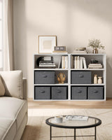 Aufbewahrungsbox faltbar mit Griffen schiefergrau 3er Set