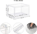 Schuhboxen Stapelbare Organizer Kunststoff Transparent