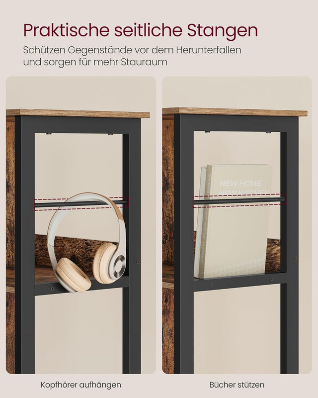 Regal mit 4 Ebenen vintagebraun