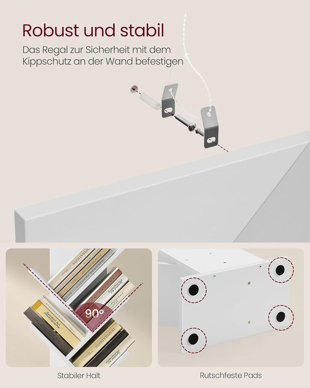 Bücherregal Baumform 9 Ebenen Wolkenweiss