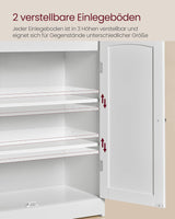 Badezimmerschrank mit Türen und Einlegeböden wolkenweiss