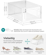 Schuhboxen Set Organizer Faltbar Stapelbar Transparent