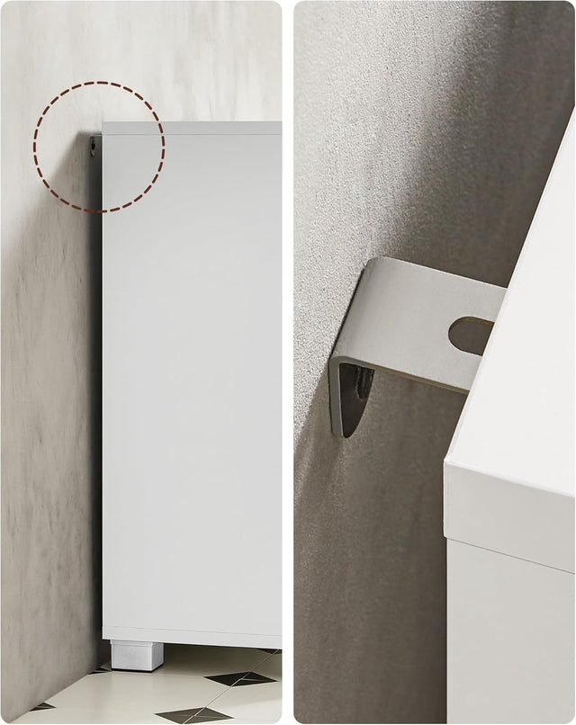 Waschbeckenunterschrank mit Schubladen wolkenweiss von Songmics