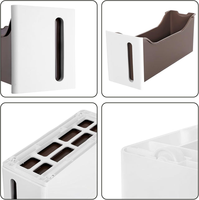 Nischenregal Rollwagen Schubladen Badregal Weiss-Braun