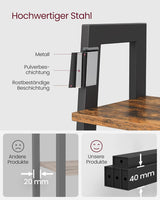 Regal Leiterregal Industrie-Design vintagebraun-schwarz