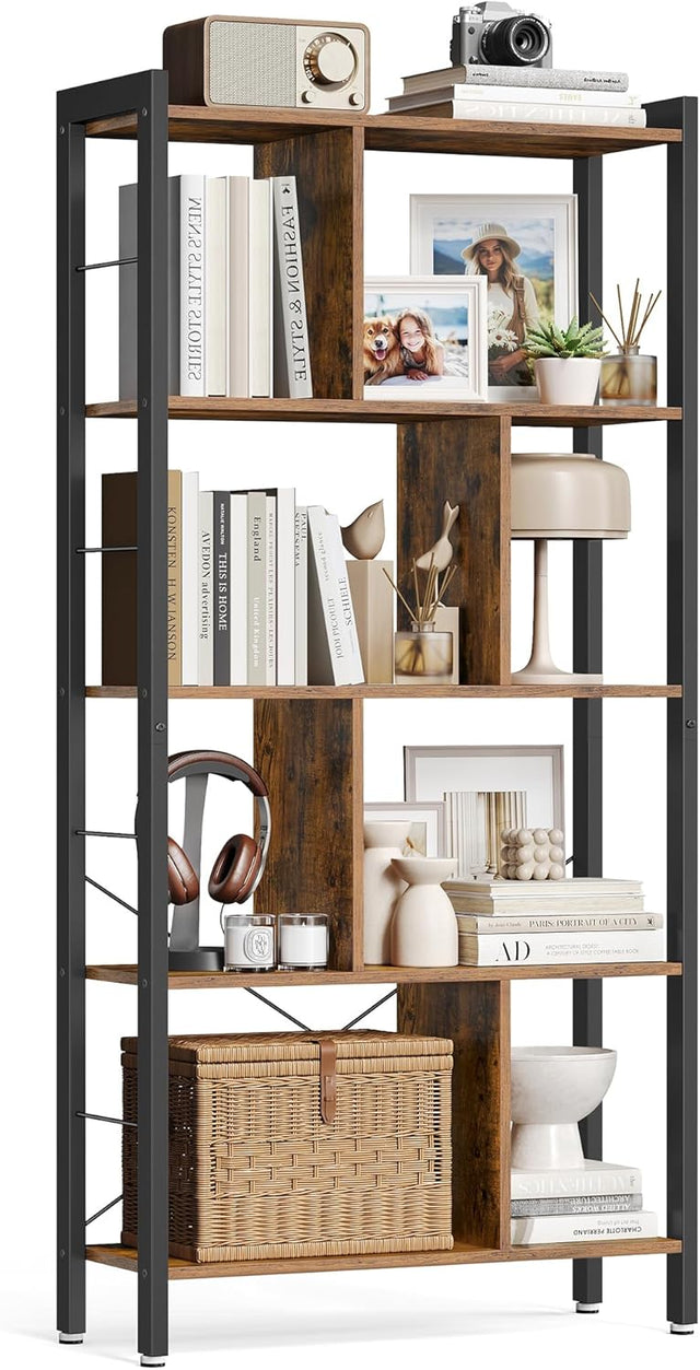 Bücherregal mit 8 Fächern auf 4 Ebenen vintagebraun