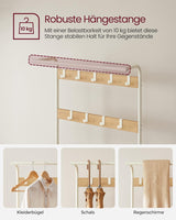 Garderobenständer mit Schuhbank Eichenfarben Weiss