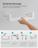 Wandregal Set Schweberegal Hochglanz Weiss von Songmics